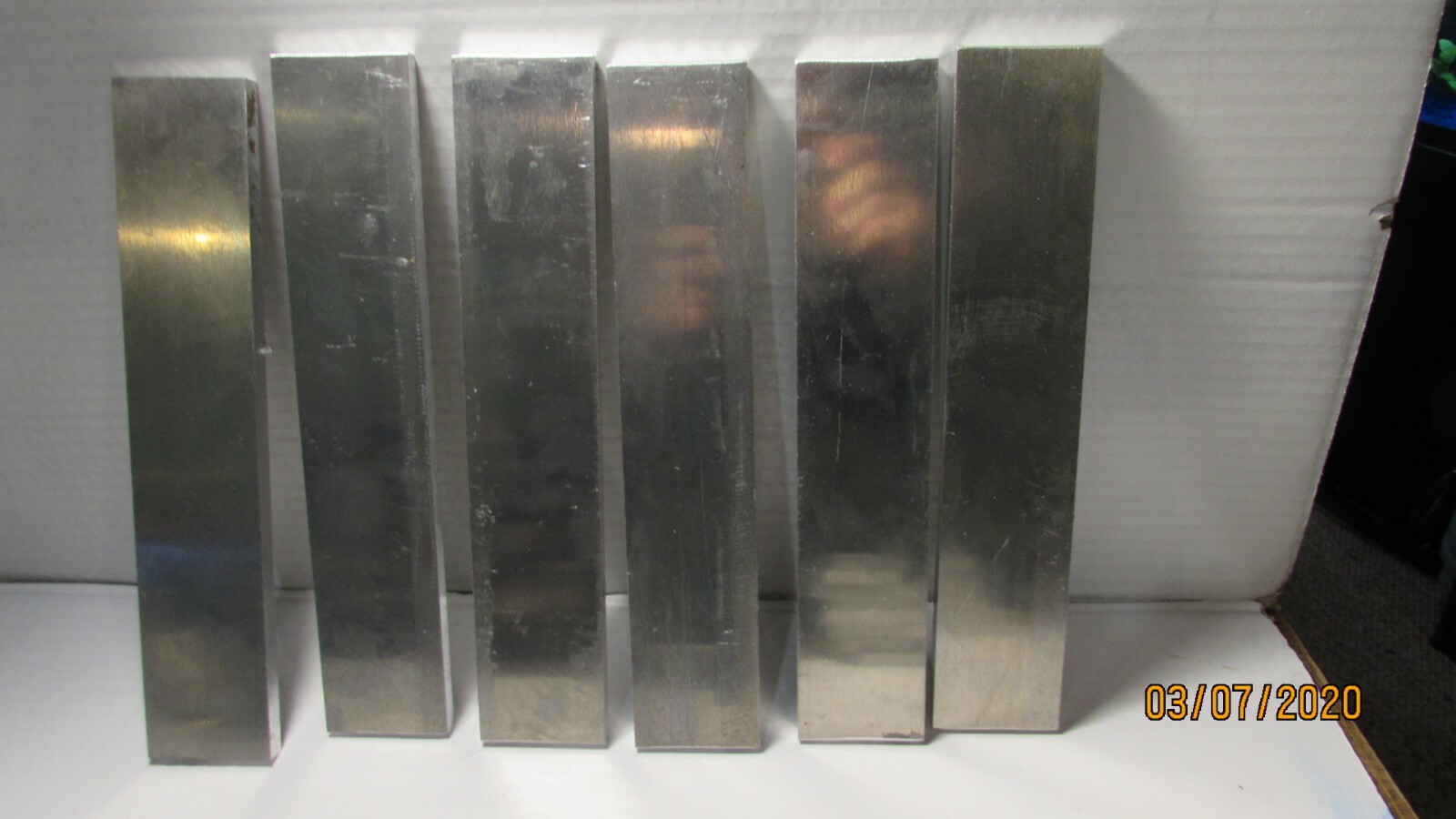 3/8″ X 2″ X 7-1/2″ — 6061 ALUMINUM FLAT BAR—2 PIECE LOT
