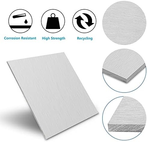 1/4Inch Thick Aluminum Sheet Plate, 6” x 12” Heavy Duty Aluminum Sheets Plates w