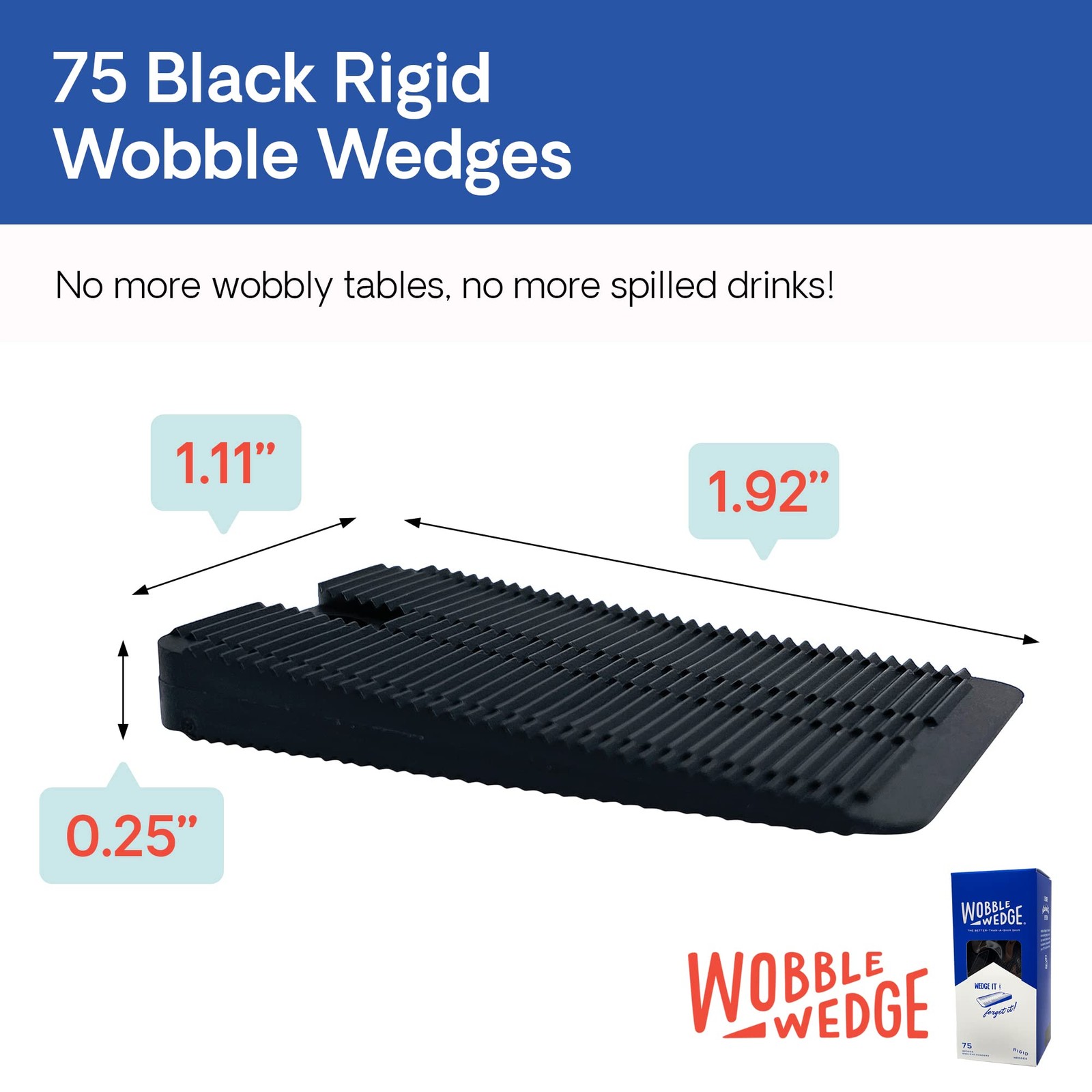 Rigid Plastic Shims, 75 Pack – Made in USA – Multi-Purpose Shim Wedges for Ho…