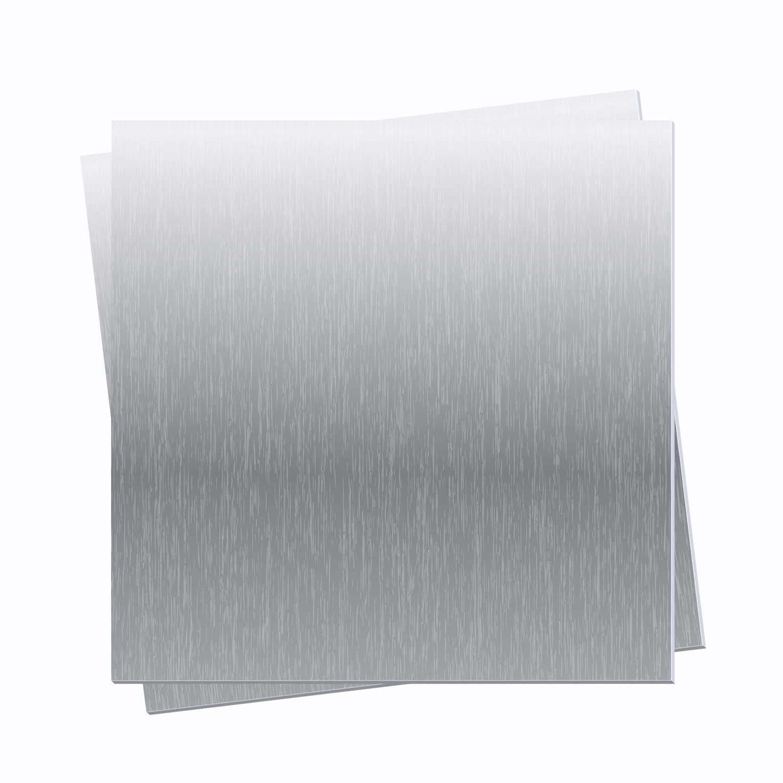 6x6x0.02in. Aluminum Sheet Metal 2 Pcs 24Ga Structural Hardware Rectangle Blanks