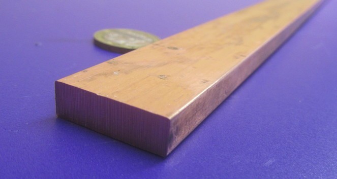 110 Copper Bar H02, 5/16″ Thick x 1.0″ Wide x 24 Inch Length