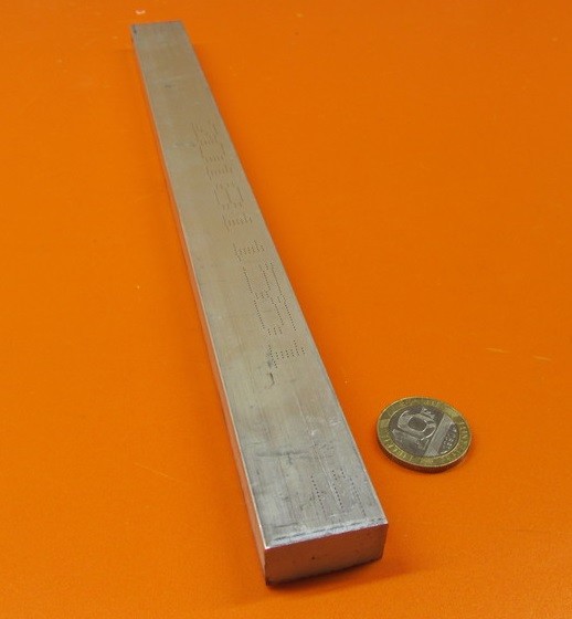 2024 T351 Aluminum Bar, 1/2″ (.500″) Thick x 1.0 Wide x 12″ Length