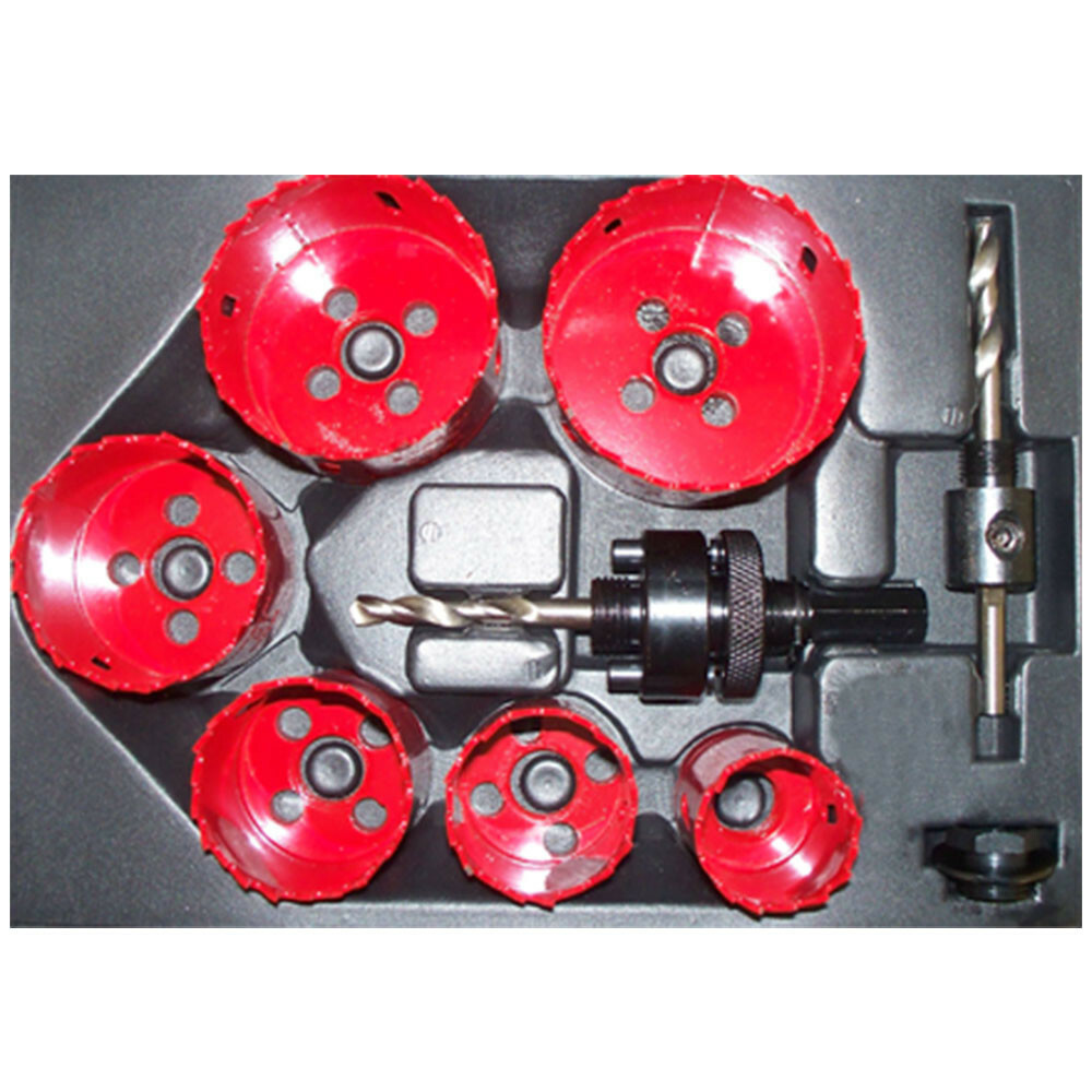 9 PCS Bi Metal Hole Saw Wood Metal Sheet Alloy Plastic Cutter 1-1/4 to 2-1/2″