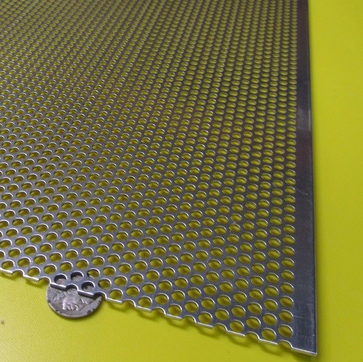 3003 Aluminum Perforated Sheet .063″ Thick x 36″ x 40″, .187″ Hole Dia.