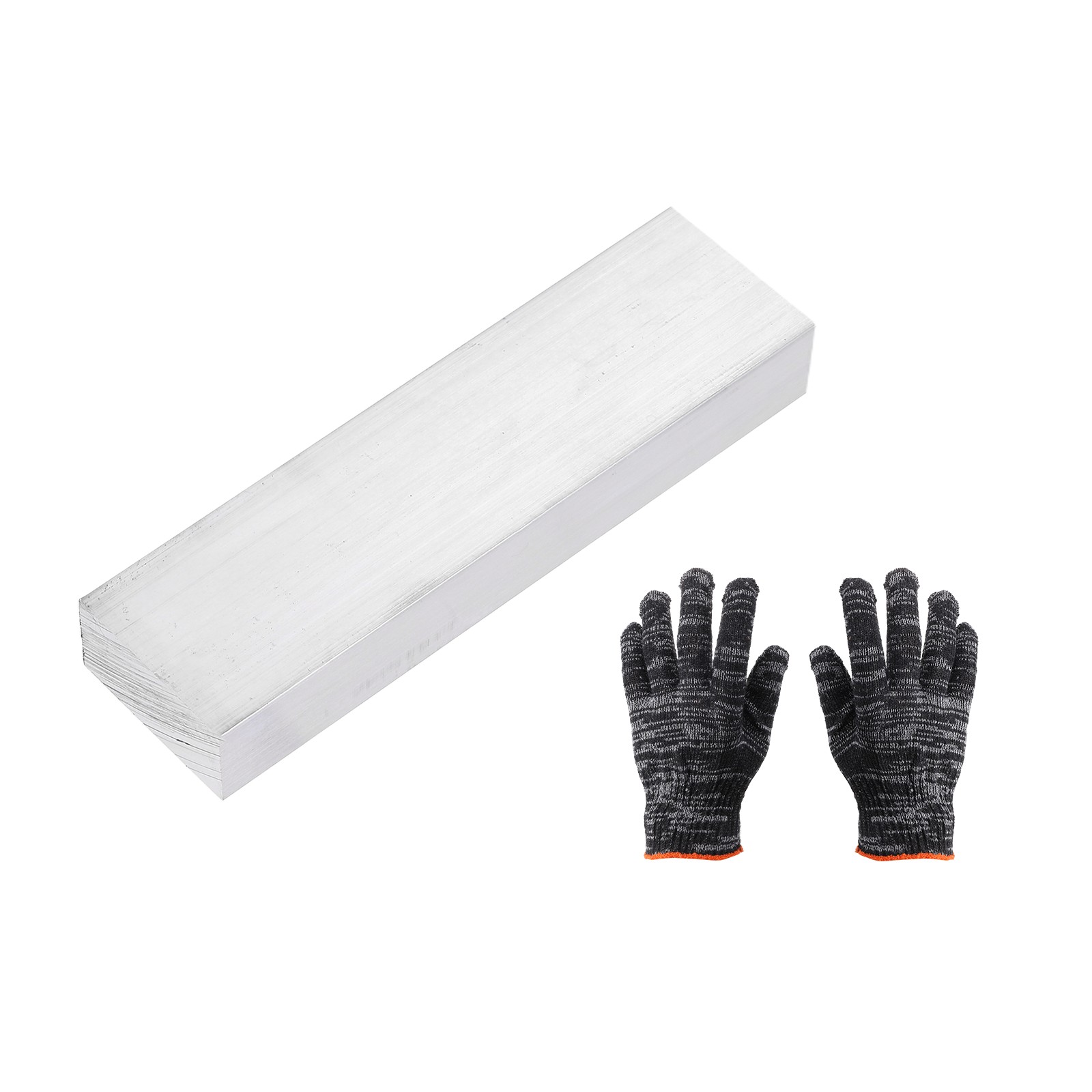 Square Aluminum Flat Bar, 25/32″ Thickness 1-9/16″ Width 6″ l with Glove