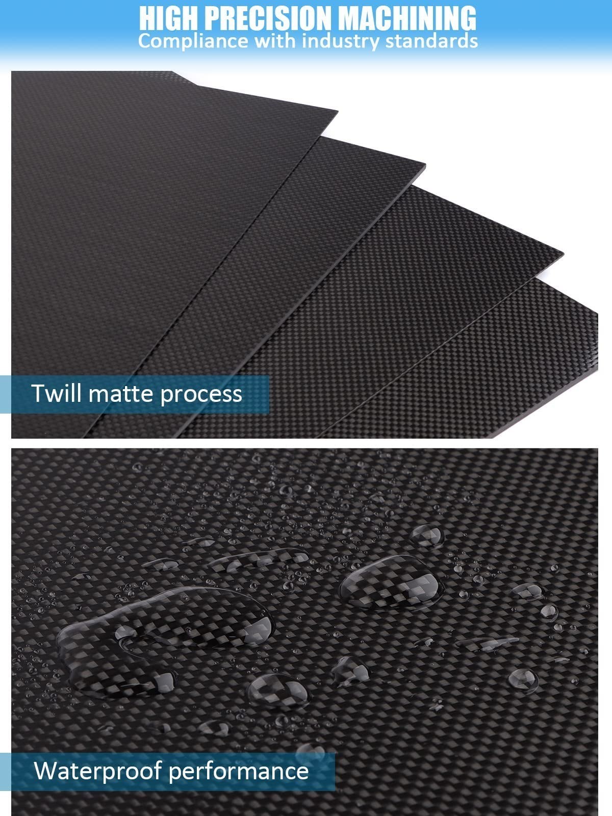 Kalolary Carbon Fiber Plate 240x240x2.5mm – Lightweight, Durable Sheets