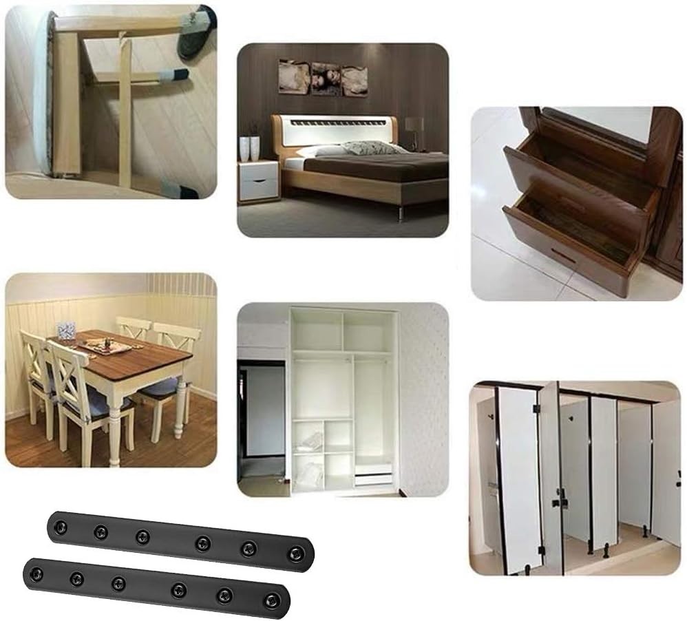 8 Count Stainless Steel 6-Inch Flat Plates – Ideal for Furniture Stabilization