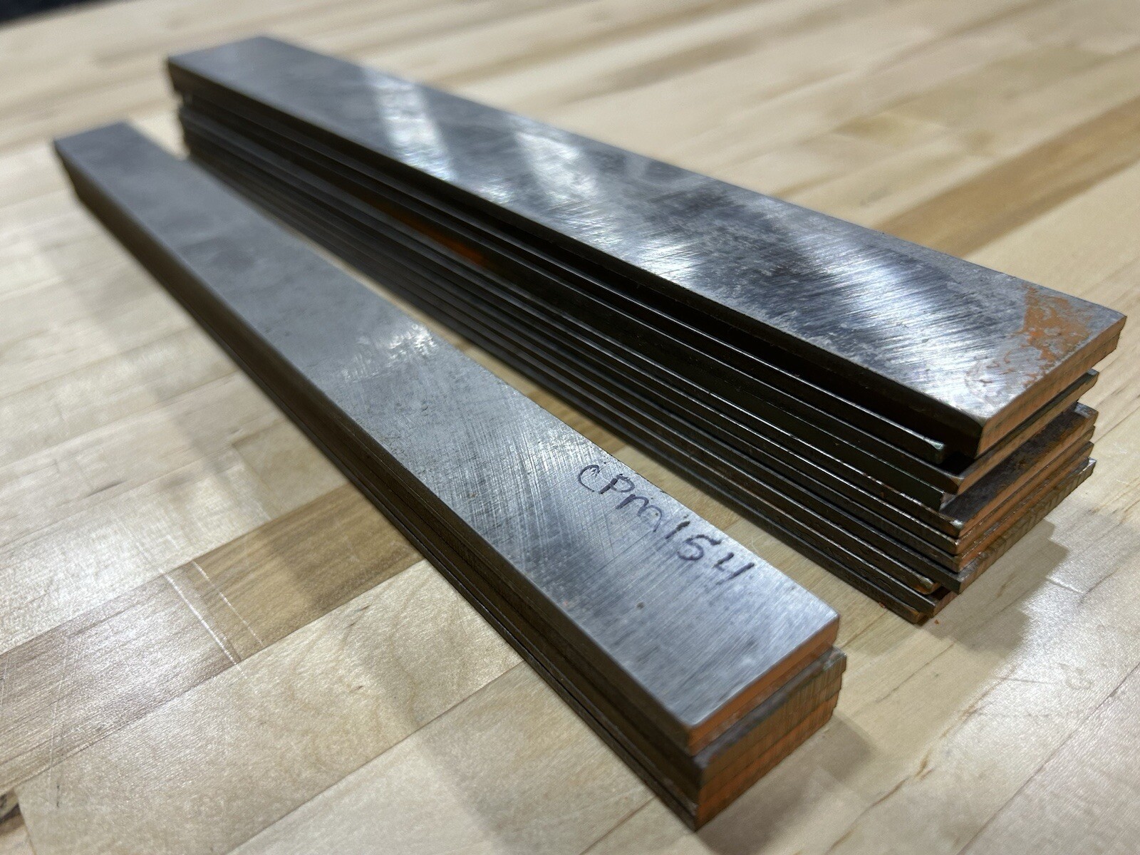 CPM 154 Stainles Steel DECARBED .110″ x 1.5″ x 12″ Knife Making Mill Finish CPMS