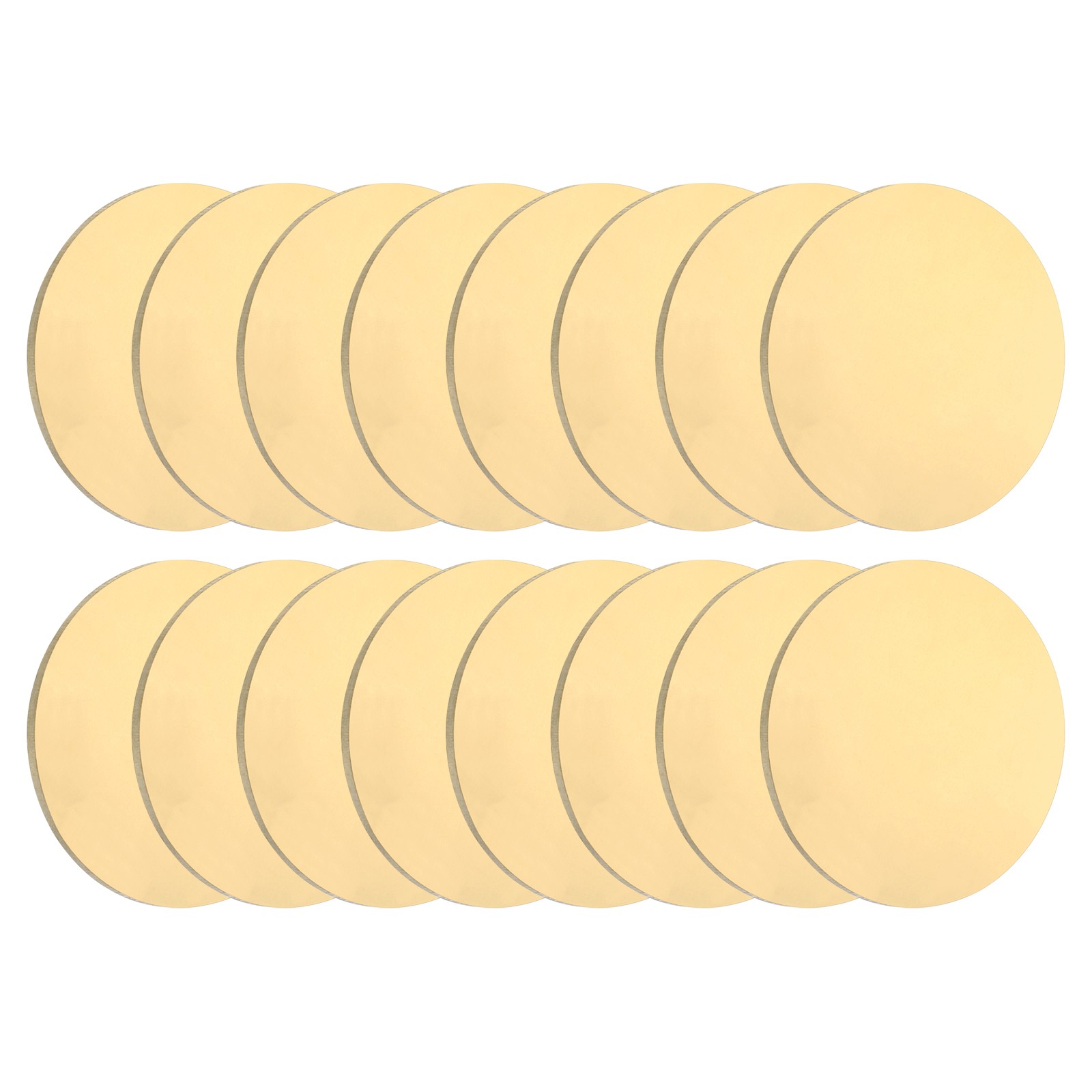 16pcs Brass Sheets, 0.06″ Thickness x 1.18″ Diameter Brass Round Plate, Yellow
