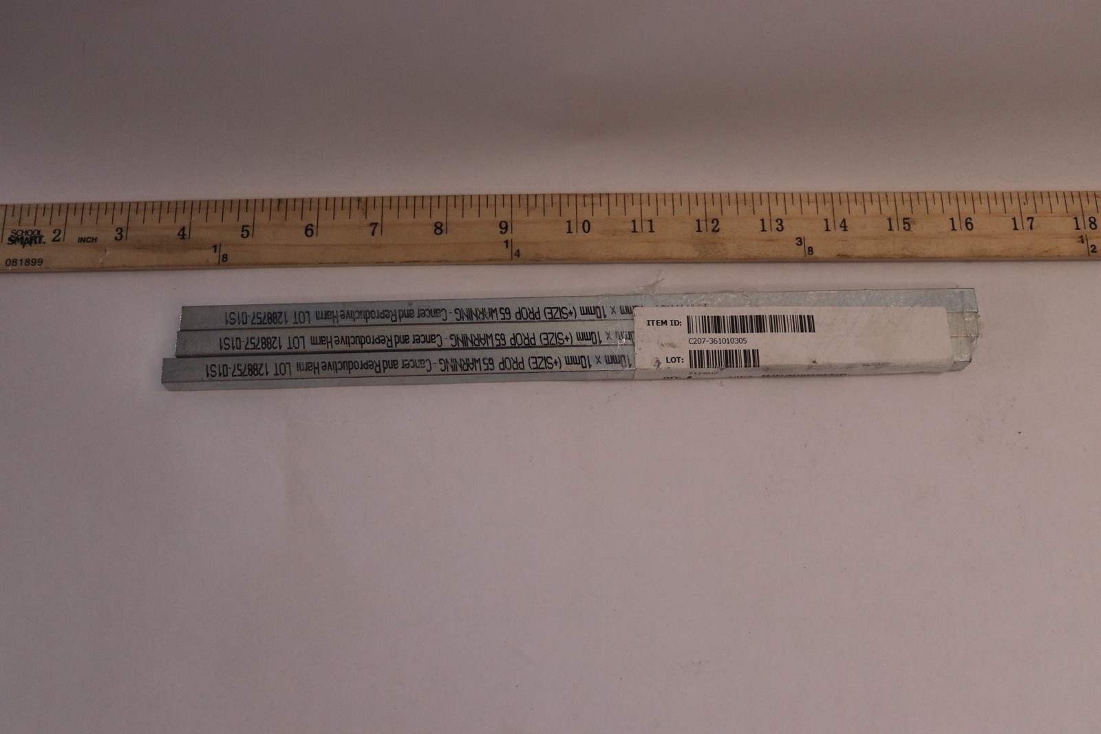 MSC Oversized Key Stock Steel Zinc-Plated 12″ Long C207-361010305