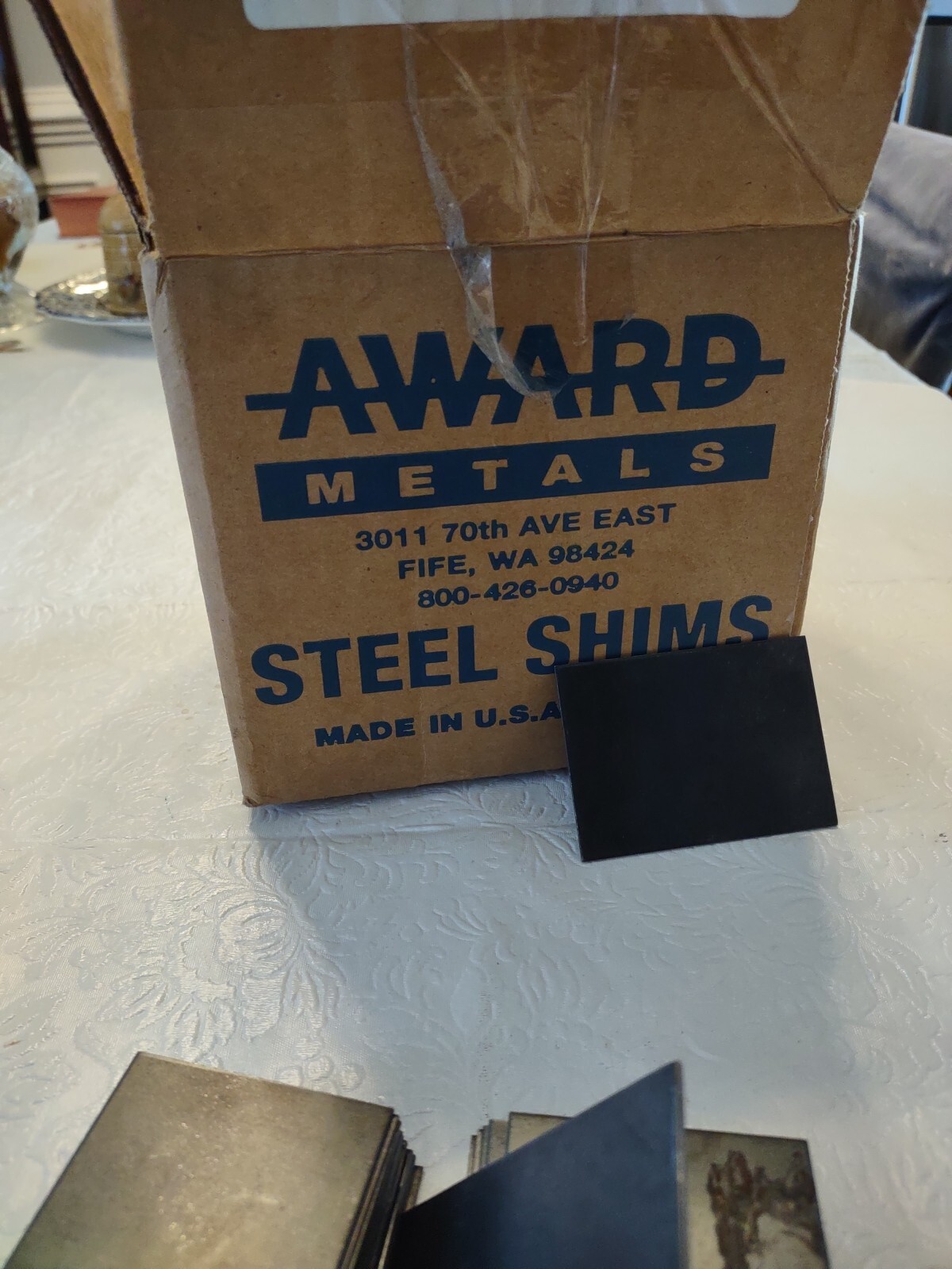 Rectangle Carbon Steel Shims 2″x2.75″ Five Lbs. 1/16″ 27 Count, 1/8″ 12 Count