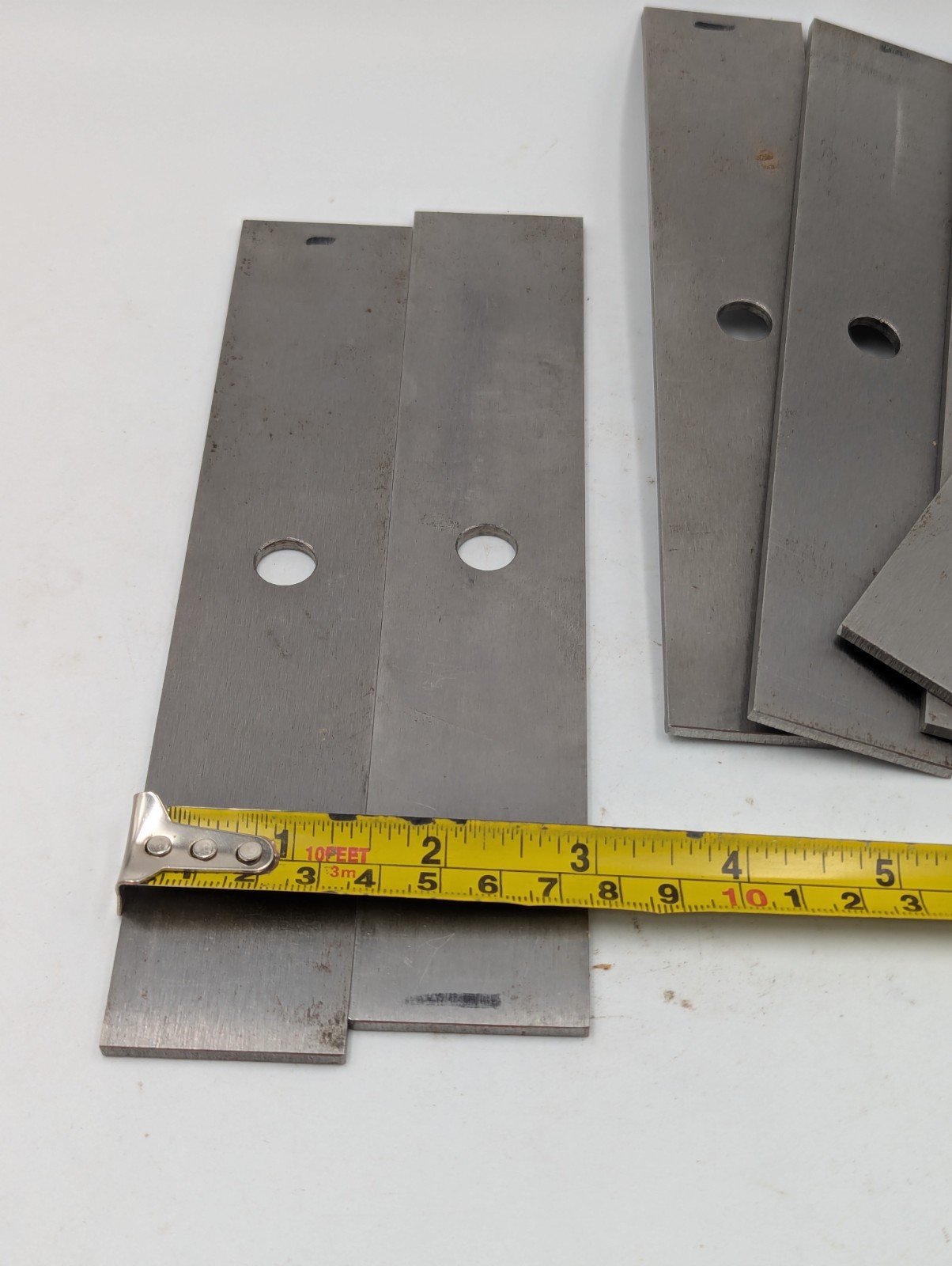 Steel Shim Flat Plate 1/8″ x 1-1/2″ W x 8″, Lot Of 6 Pieces, 7/16″ Hole