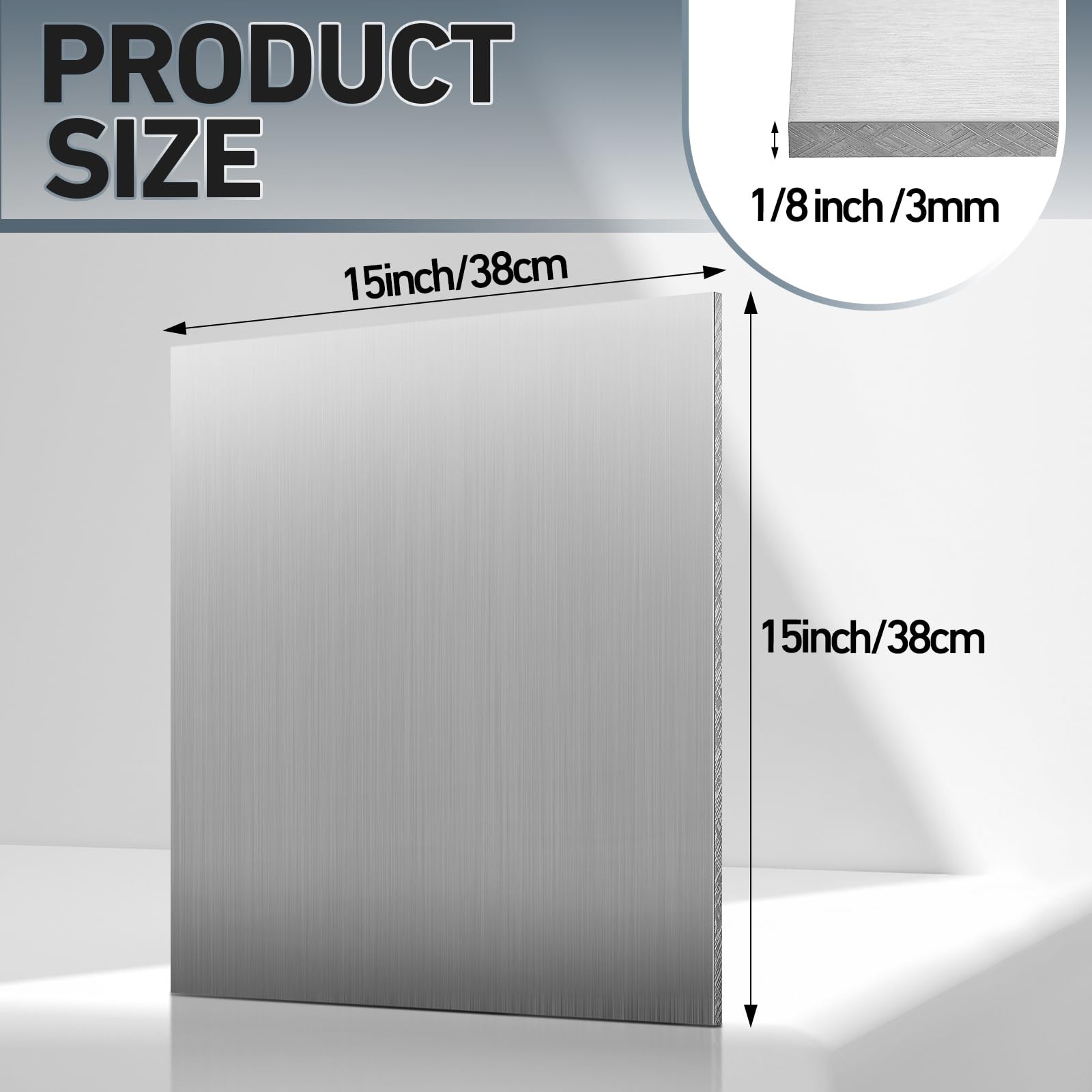 2 Pcs 6061 Aluminum Sheet Metal Plate 15 X 15 X 1/8 Inch Hickness Heavy Duty Pla