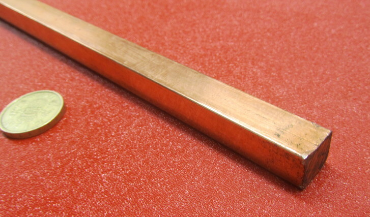 182 Copper Square Bar 1/2″ Thick x 1/2″ Wide x 6 Foot Length