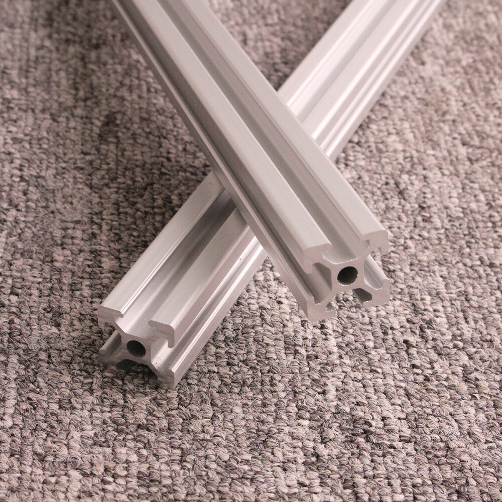 2 Pieces 2020 Aluminum T-Slot Aluminum Extrusion 300mm for CNC 3D Printer Silver