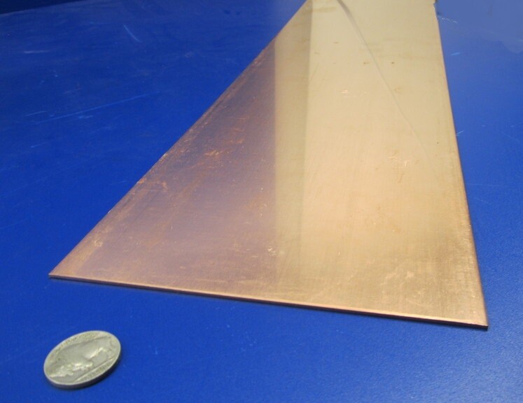 110 Copper Bar Soft Annealed .062″ Thick x 6.0″ Wide x 24.0″ Length