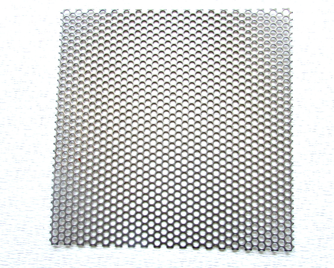 1/4″ HOLES 18 GAUGE CARBON STEEL STEEL PERFORATED SHEET– 12″ X 12″