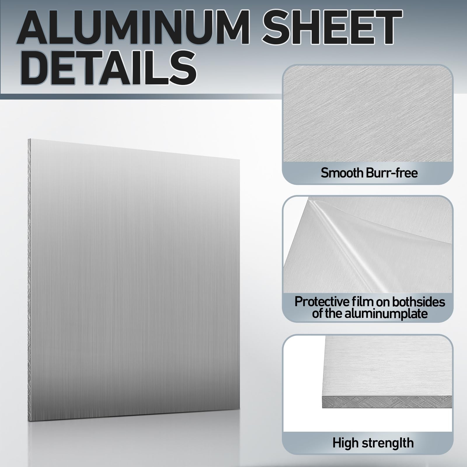 2 Pcs 6061 Aluminum Sheet Metal Plate 15 X 15 X 1/8 Inch Hickness Heavy Duty Pla