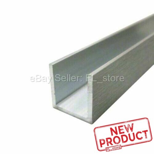 8 Feet Aluminum Channel 1″ Leg x 1″ Base Width x 3/4″ Inside x 1/8″ Thick NEW