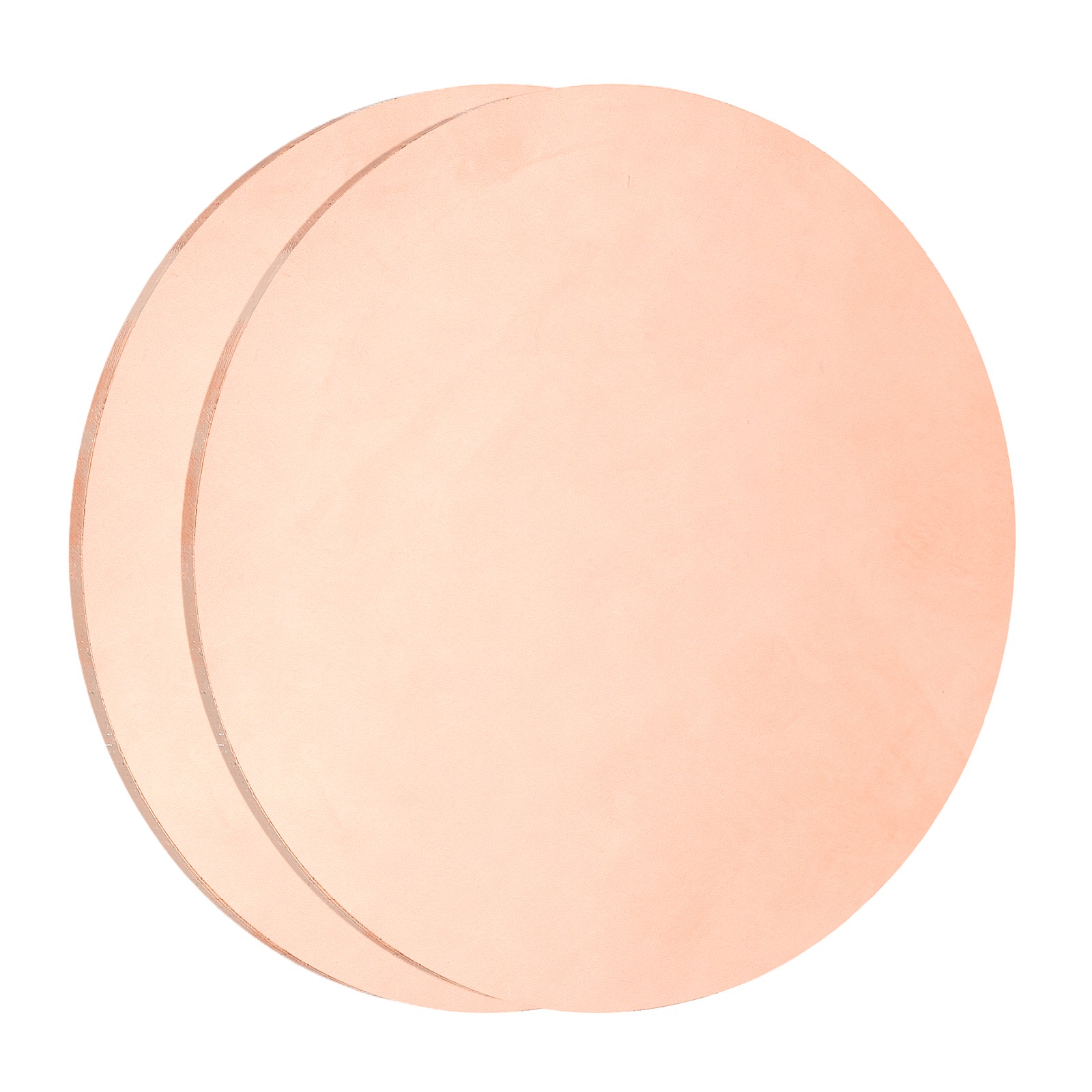 2Pcs Copper Round Plate, 0.04″ Thick 3.1″ Dia C1100 Pure Copper Sheet