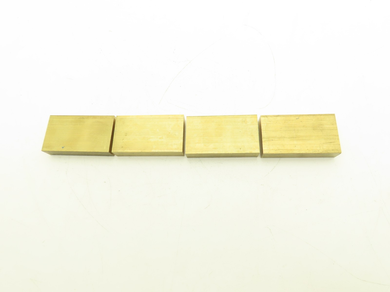 360 Yellow Brass Stock Rectangle Flat Bar 3/4″x 2″x 3-1/2″L Lot of 4pcs