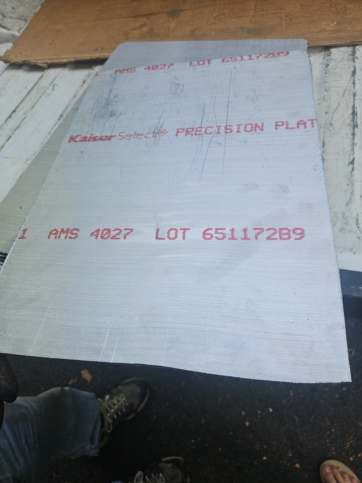 Kaiser aluminum plates 6061-T651 3/8″ X17″X 12-1/4″ Made In USA