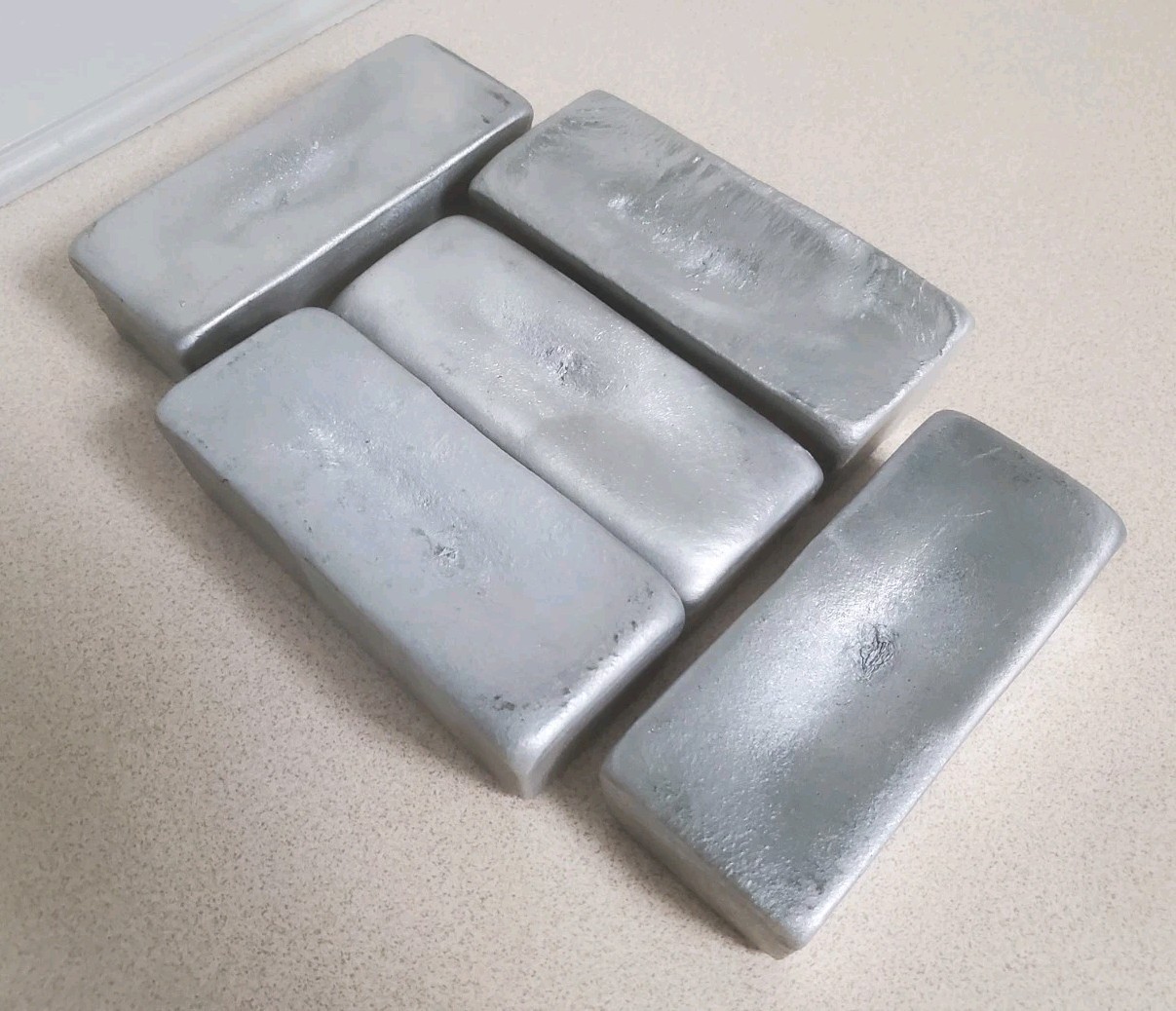 Aluminum Ingots For Casting (Hand poured) 8.6 Pounds