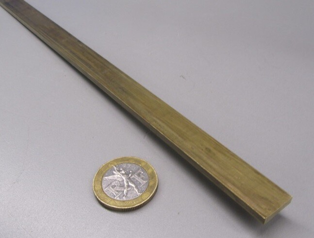 385 Brass Flat Bar 1/8″ Thick x 1/2″ Wide x 4 Foot Length