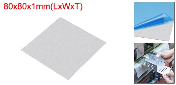 80x80x1mm Rectangle 1060 Aluminum Sheet Flat Metal Plate Stock