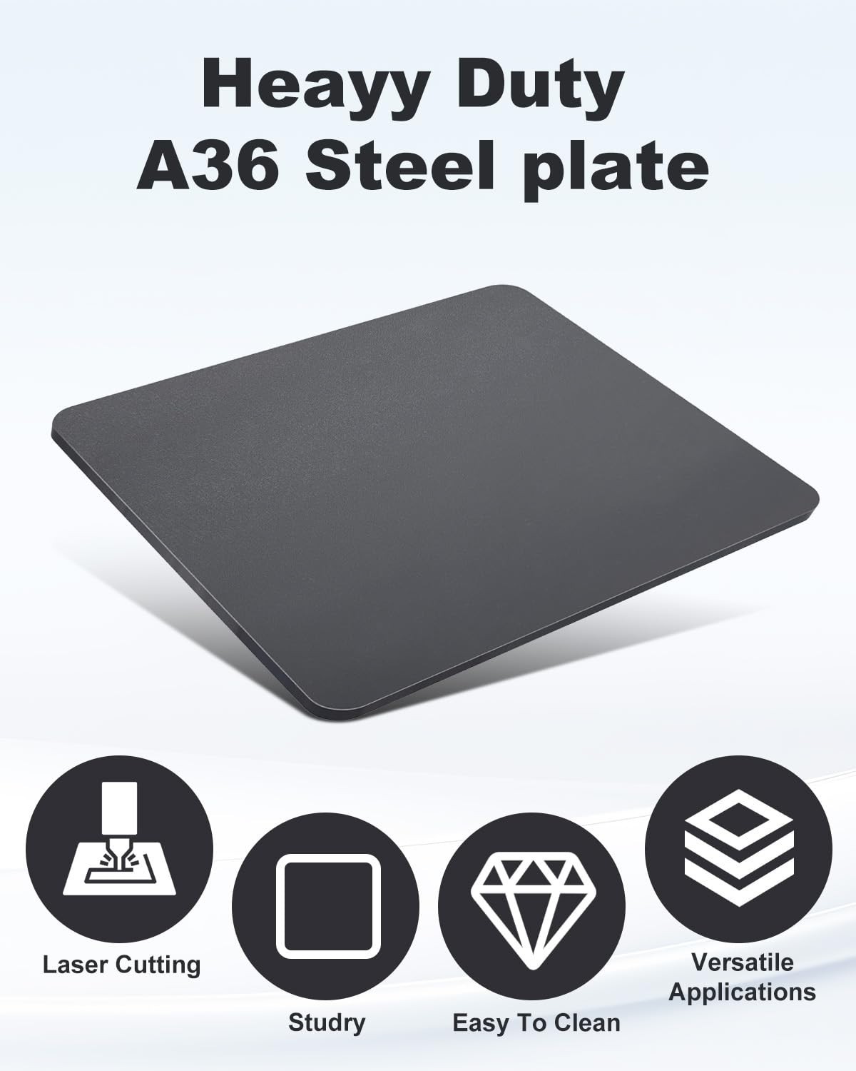 High Strength 2 Pcs 10×10 Steel Plates – 1/4″ Thick A36 Weldable Fabrication