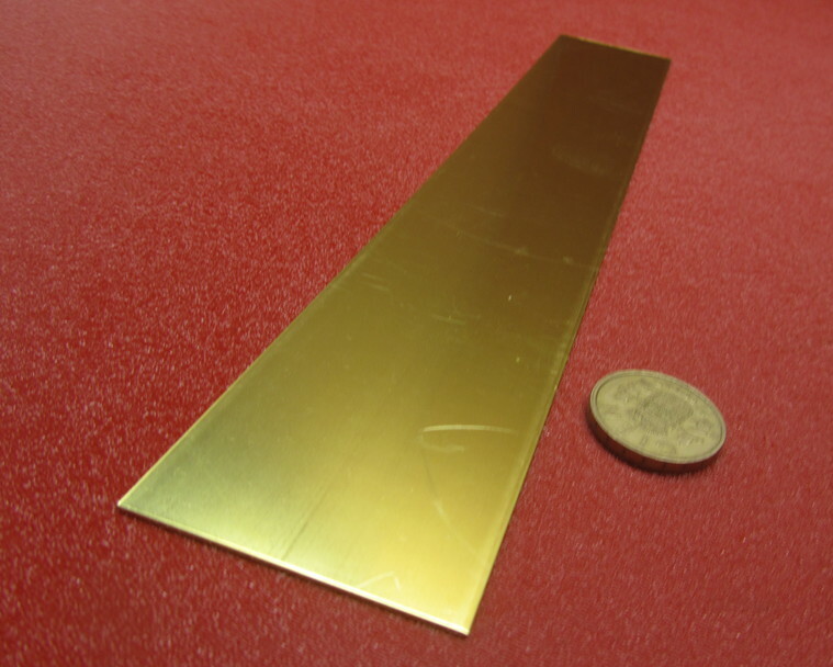 260 Brass Flat Bar .016″ Thick x 2.0″ Wide x 12″ Length, 3 Pcs, 3 Ft Total