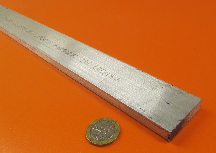6061 T651 Aluminum Bar, 3/8″ (.375″) Thick x 1 1/2″ Wide x 24″ Length
