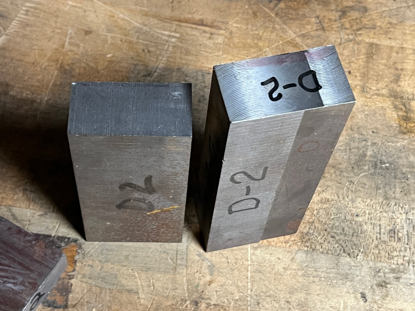 D2 Tool steel flat bar square stock mill lot x3 pcs 7/8, 1 3/8, 1 5/16 – 13+ lbs