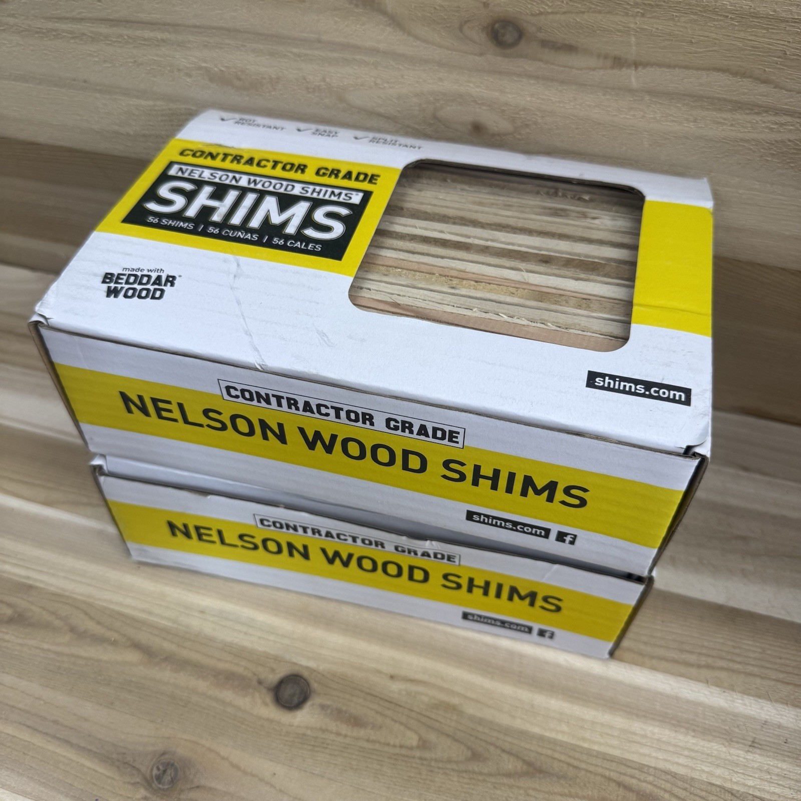 Nelson Wood Shims Contractor Grade (2 packs of 56 shims each)