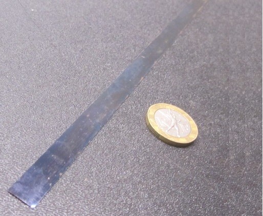 1095 Hard Blue Tempered Spring Steel Shim .005″ Thick x .375″ Wide x 1200″ Long