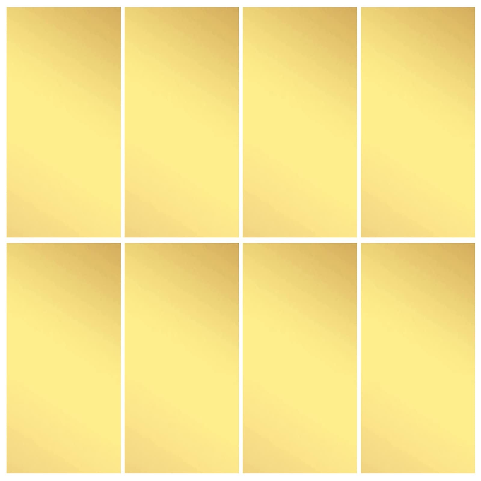 8-Piece Brass Sheet Assortment, 6″x3″, Various Thicknesses 0.001″-0.020″, Metal