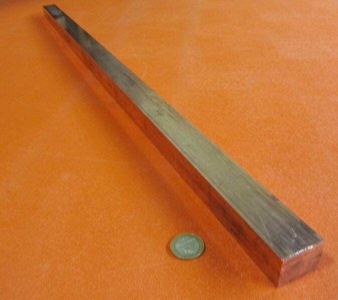 182 Copper Bar 1.0″ Thick x 1 1/4″ Wide x 3 Foot Length