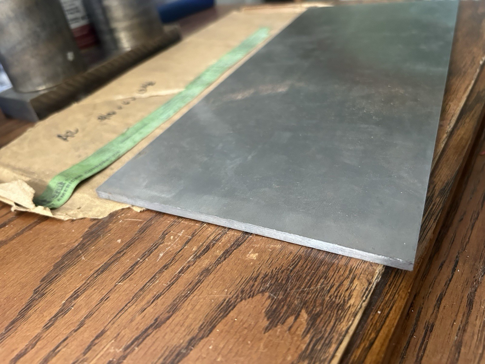 A2 Tool Steel, 3/16” x 6” x 13-1/2″, Flat Ground Bar, Machine Stock