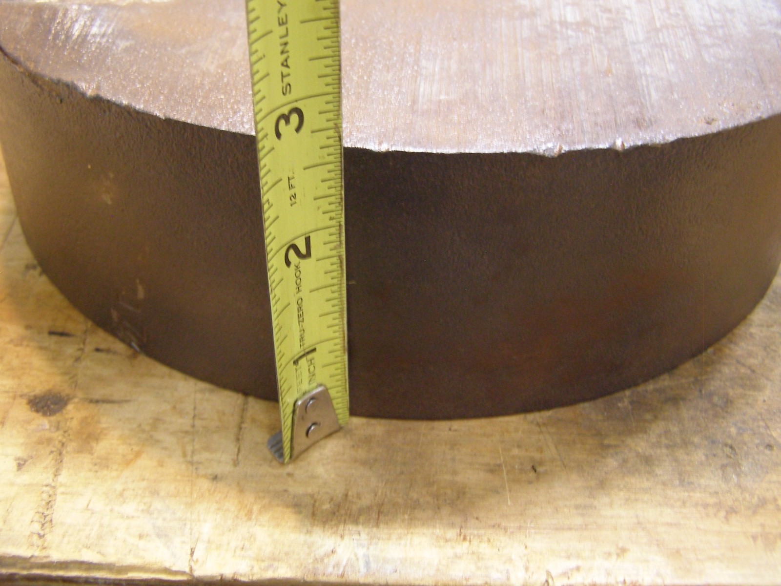 9-1/2″ Diameter x 2-1/4″ Thick Iron / Steel Disk About 55 Lbs Iron Plate See De