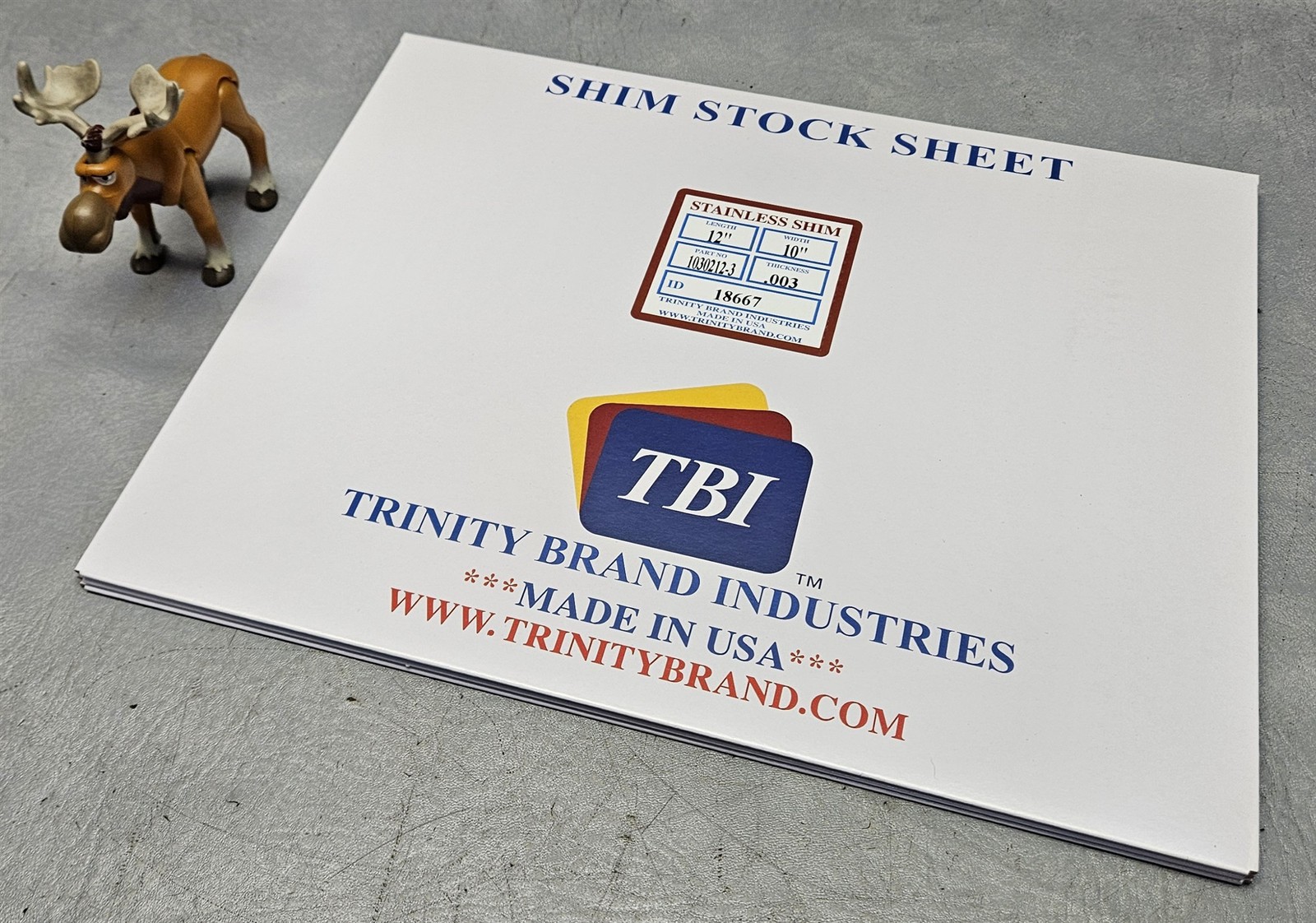 TBI 1030212-3 Full Hard Stainless Steel Shim Flat Sheet 10×12″ 302/304 Lot of 3