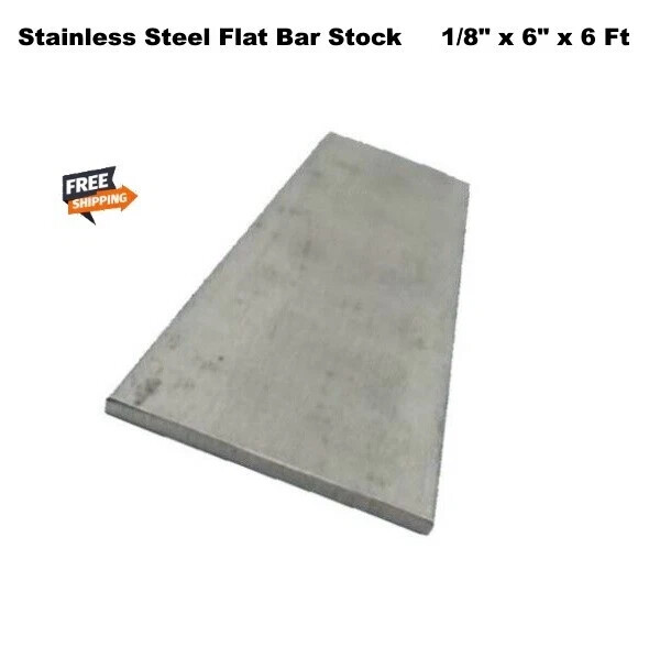 Stainless Steel Bar Stock Flat 1/8″ x 6″ x 6 Feet 304 Mill Finish 72″ Long NEW