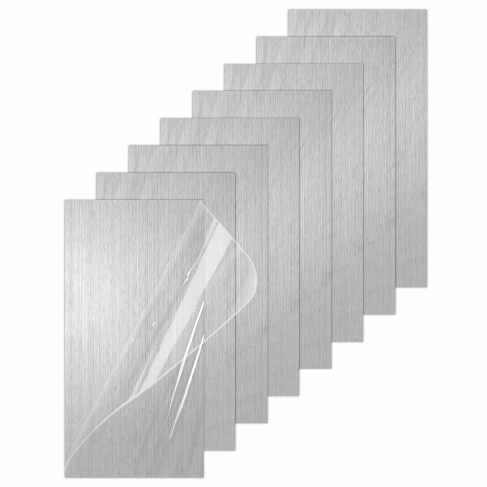 8 PCS 6×12 Inch 0.034 Inch Thick Brushed Aluminum Sheet Metal Plate Panel