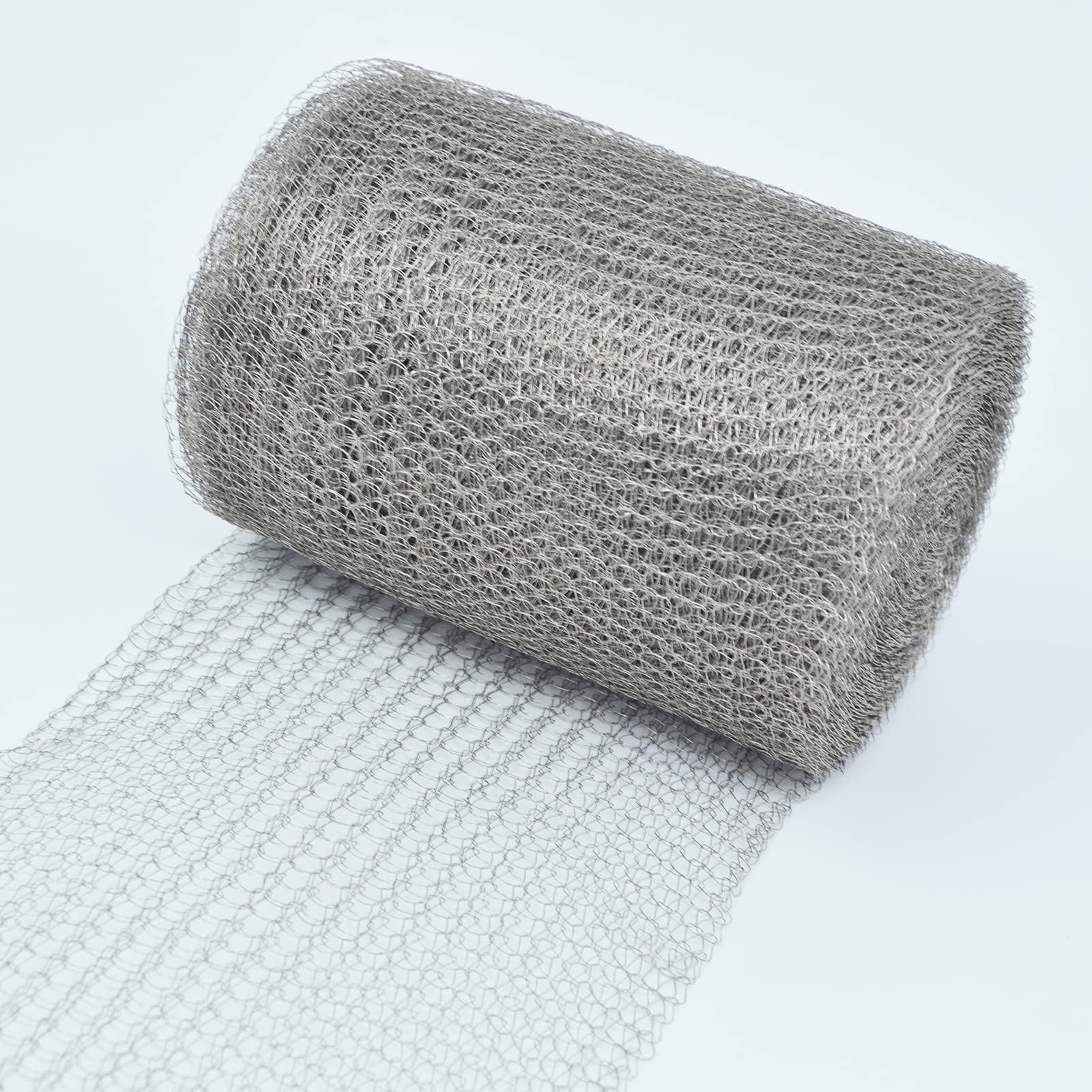 5″ x 50FT Stainless Steel Wire Mesh Roll, Flexible Gap Blocker for Garden & DIY