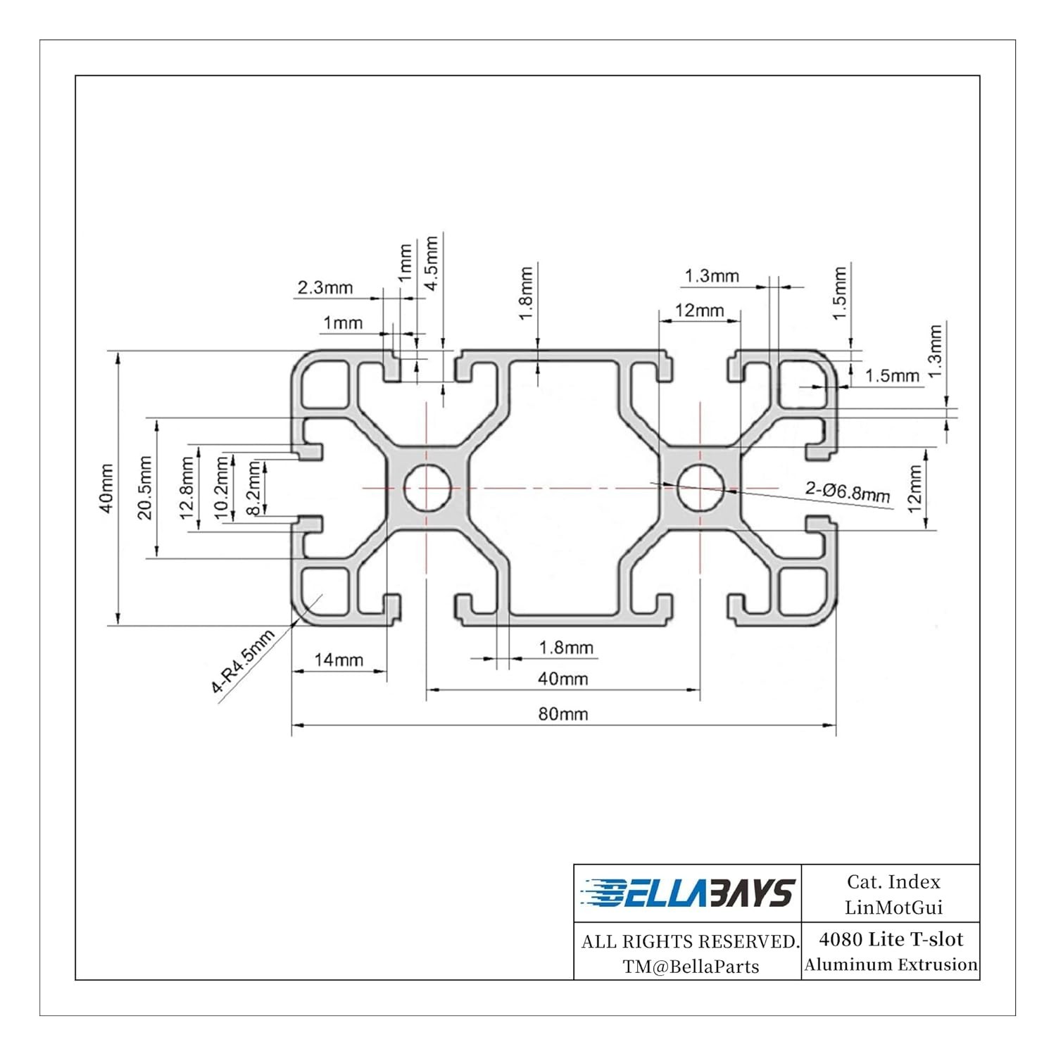 39.37in Anodized 4080 T Slot Aluminum Extrusions – Perfect for Custom Projects