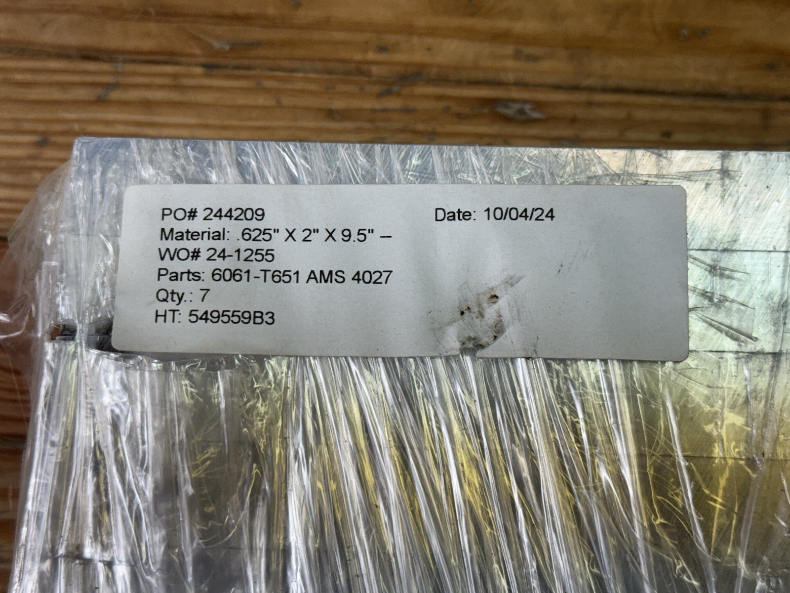 (7 PC) 5/8″ X 2″ ALUMINUM 6061 FLAT BAR 9.5” Long T651 Solid Mill Stock Cut New