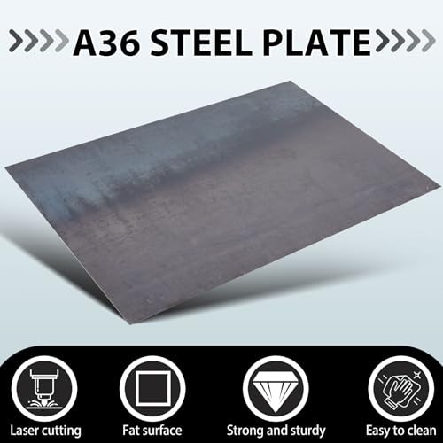 24″x36″ A36 Carbon Steel Sheet 0.08″ Thick 14 Gauge Hot Rolled Plate for Auto, F