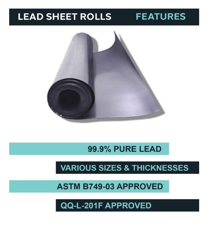 Lead Sheet – Lead Sheeting – Sheet Lead Rolls – (1/32″ x 12″ x 48″) – 1 Pack