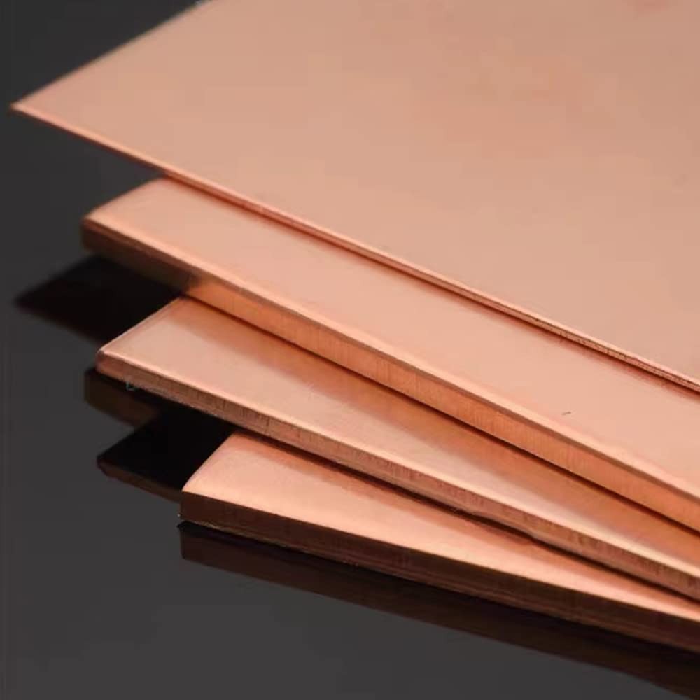 LSVERDE 2 Pcs Copper Sheet, 10″ x 8″, 18 Gauge(1mm) Thickness, Double Sided Film