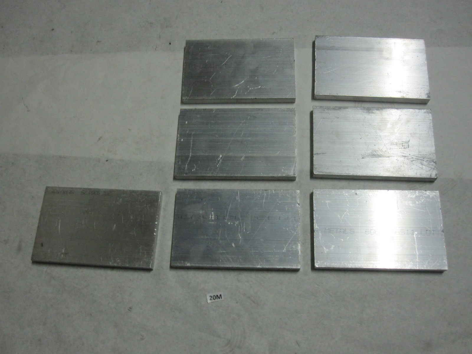 6X Aluminum 6061 T6511 Each Plate is 2lb 7oz 7-7/8” x 5” x 5/8”