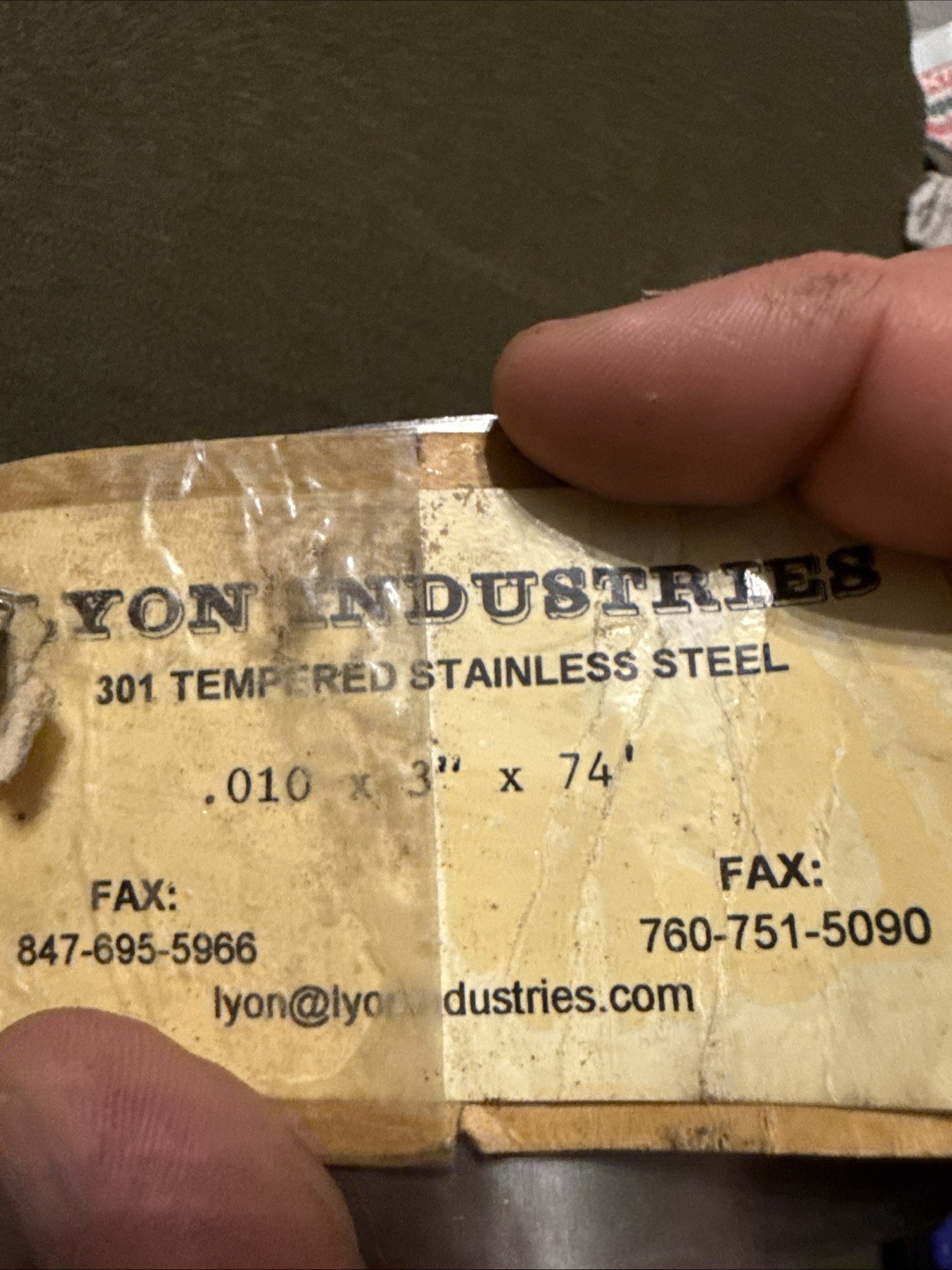 301 Stainless Steel Sheet .010″ Thick x 3” Width x 70’ Length USA 🇺🇸